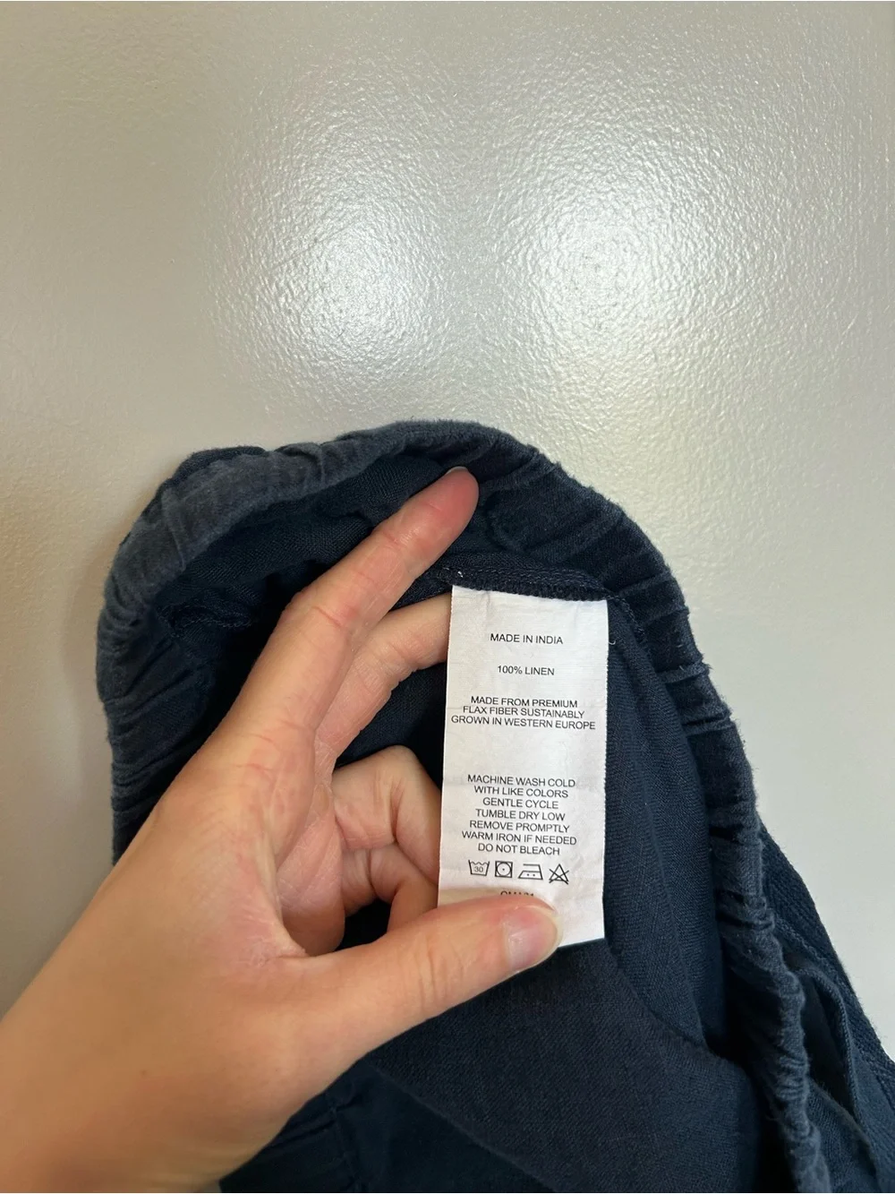 Quince Women’s 100% European Linen Pajama Bottoms in Deep Navy